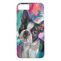 "Joy" Boston Terrier Dog Art Phone Case