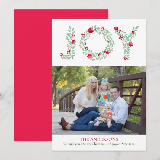 JOY Botanical Foto Einladung (Vorne/Hinten)