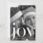 Joy Botanical Print mit Foto Red Christmas Einladung (Vorderseite)