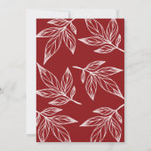 Joy Botanical Print mit Foto Red Christmas Einladung (Rückseite)