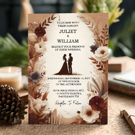 Joy Brown Fall Wood Paperie Gerecycelt Paper Weddi Einladung