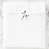 Joy Brush Script Holiday | Weihnachten Runder Aufkleber (Tasche)