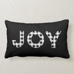 Joy Buffalo Karo Schwarz-weiß Holiday Throw Klolow Lendenkissen