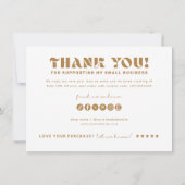 Joy Business Branding Shop Danke Produktkarte Einladung (Rückseite)