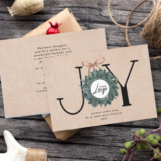Joy Business Christmas | Firmenlogo Feiertagskarte