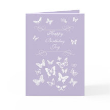 Joy Butterflies Happy Birthday Irish Sessing Card