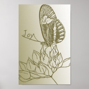 Joy Butterfly Poster