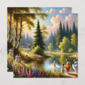 Joy by the Lake Birthday Einladung (Vorne/Hinten)