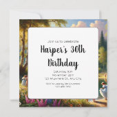 Joy by the Lake Birthday Einladung (Rückseite)