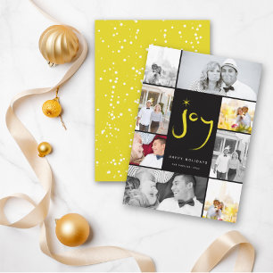 Joy Calligraphy Star Lemon 6 FotoCollage Feiertagskarte