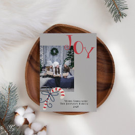 Joy Candy Cane Modern Fügen Sie Ihr eigenes Foto W Feiertagskarte