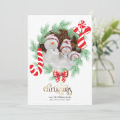 Joy Candy Cane Pine Tree Wreath Foto Weihnachten (Stehend Vorderseite)