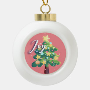 Joy Caption Weihnachtsbaum Rosa Ornament
