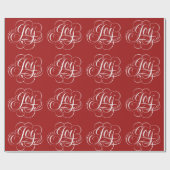 Joy - Chalk Calligraphy Lettering - Red Geschenkpapier (Flach)