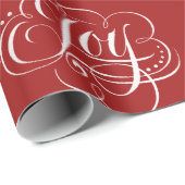 Joy - Chalk Calligraphy Lettering - Red Geschenkpapier (Rolleneckpunkt)