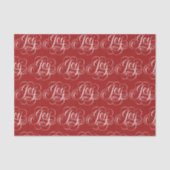 Joy - Chalk Calligraphy Lettering - Red Seidenpapier (Vorderseite)