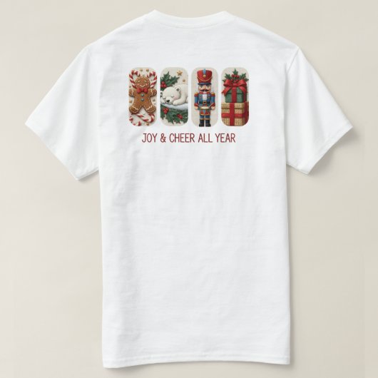 Joy & Cheer All Year T-Shirt (Design Rückseite)