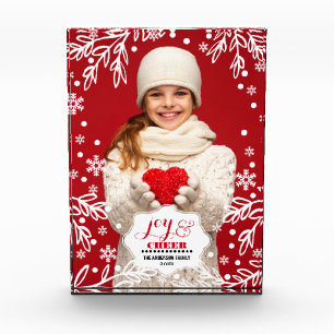 Joy & Cheer. Benutzerdefinierter Weihnachtsblock f Fotoblock