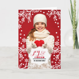 Joy & Cheer. Custom Christmas Foto Feiertagskarte