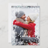 Joy & Cheer. Individuelle Urlaubsflachkarte Feiertagskarte (Vorderseite)