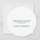 JOY Chiropractic Flat Holiday Weihnachtskarten Feiertagskarte (Rückseite)