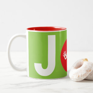JOY Chiropractic Ornament Design Zweifarbige Tasse