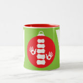 JOY Chiropractic Ornament Design Zweifarbige Tasse (Mittel)
