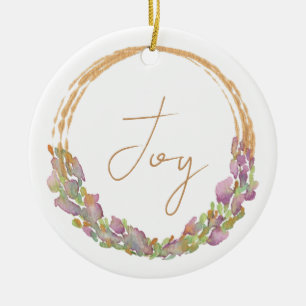 Joy Christlich Bible Verse Aquarell Weihnachten Keramik Ornament