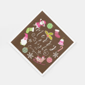 Joy Christmas Brown Serviette (Ecke)