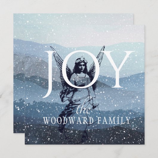 Joy Christmas Card (Vorne/Hinten)