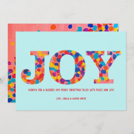 Joy Christmas Card - Confetti Mitteilungskarte