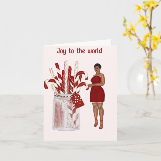 Joy Christmas Card Karte (Gelbe Blume)