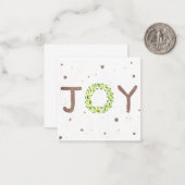 Joy Christmas Card Mitteilungskarte (Vorderseite/Rückseite Beispiel)
