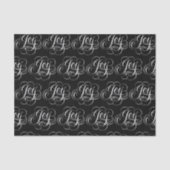 Joy - Christmas Chalk Calligraphy Lettering Black Seidenpapier (Vorderseite)