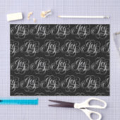 Joy - Christmas Chalk Calligraphy Lettering Black Seidenpapier (Handwerk)