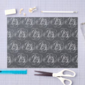 Joy - Christmas Chalkboard Calligraphy Letters Seidenpapier (Handwerk)