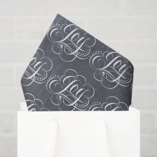 Joy - Christmas Chalkboard Calligraphy Letters Seidenpapier