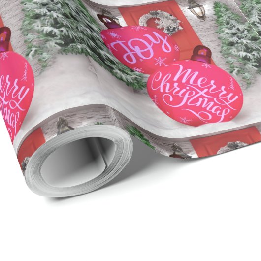 Joy & Christmas Cheer Geschenkpapier (Rolleneckpunkt)