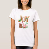 JOY Christmas Cookie & Cocoa T-Shirt (Vorderseite)