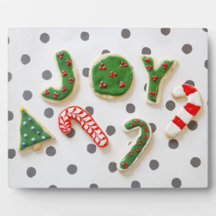 Joy Christmas Cookies Fotoplatte
