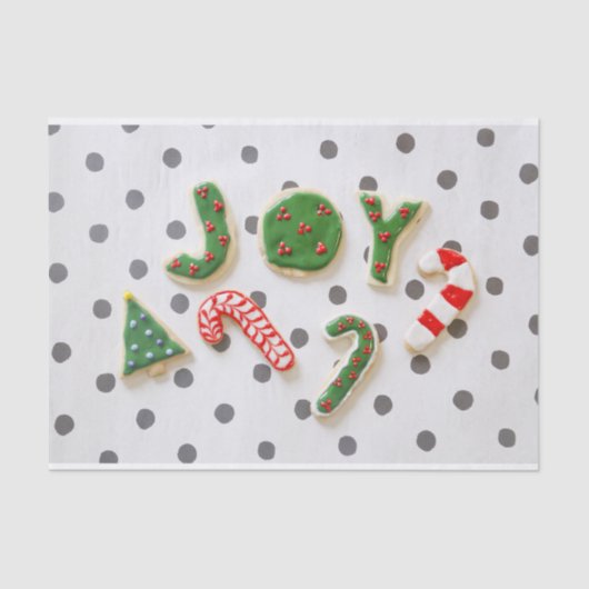 Joy Christmas Cookies Seidenpapier (Vorderseite)