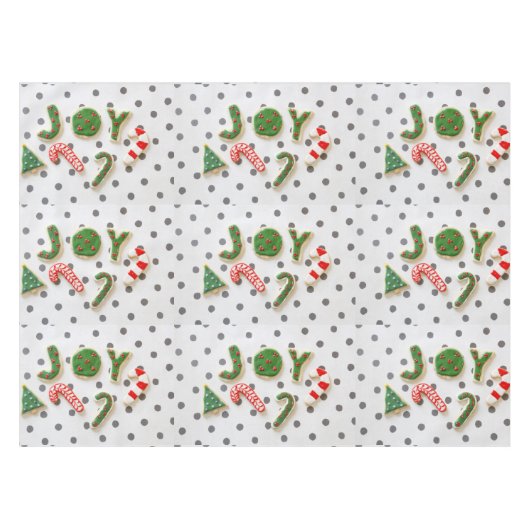 Joy Christmas Cookies Tischdecke (Vorderseite (Horizontal))