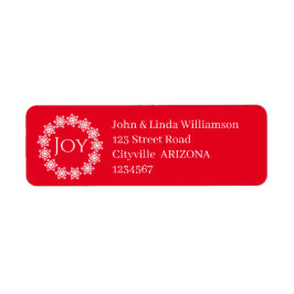 JOY Christmas Family Red White Snowflake