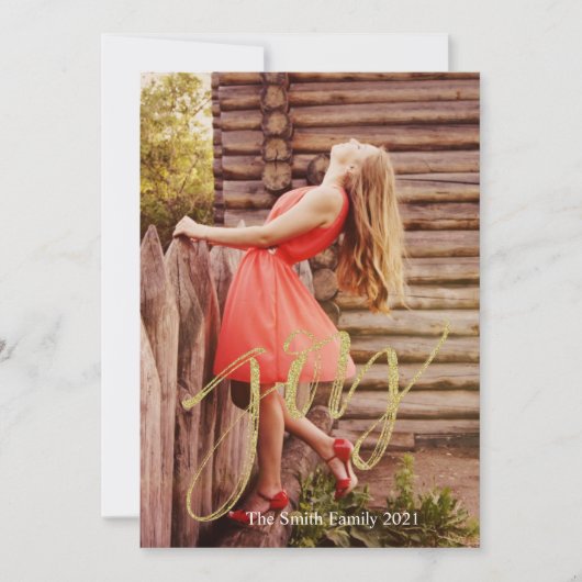 Joy Christmas Feiertagskarte (Vorderseite)