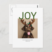 Joy Christmas Foto (Postkarte zurück) Postkarte (Vorne/Hinten)