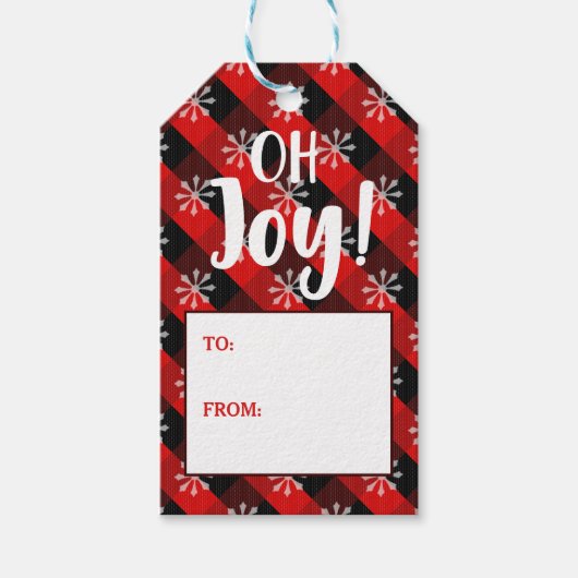 Joy Christmas Geschenkanhänger (Vorderseite)