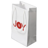 Joy Christmas Geschenktasche Kleine Geschenktüte (Rückseite Schrägansicht)