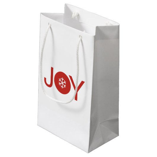 Joy Christmas Geschenktasche Kleine Geschenktüte (Rückseite Schrägansicht)