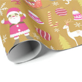 Joy Christmas Gold Geschenkpapier (Rolleneckpunkt)