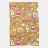 Joy Christmas Gold Geschirrtuch (Vertikal)